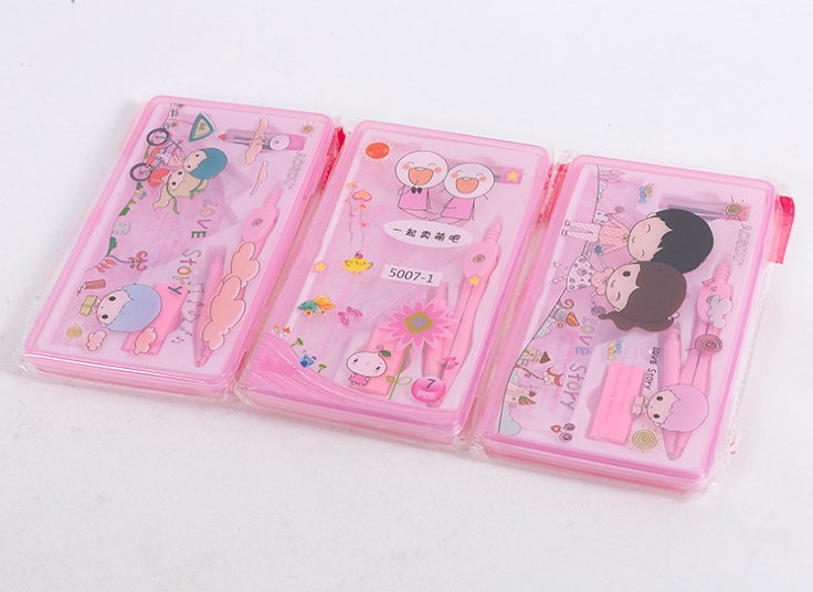 ست 7 تکه پرگار و خط کش AOSDU