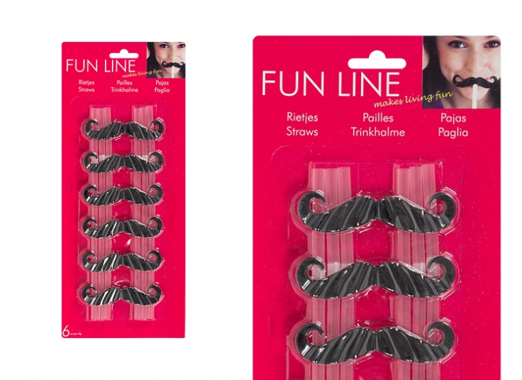 نی نوشیدنی طرح سبیل  FUN LINE