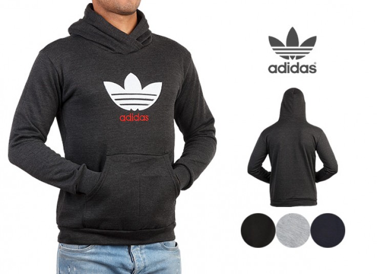 سویشرت کلاه دار طرح adidas