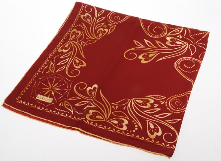 روسری ساتن دست دوز ASGOLDAS