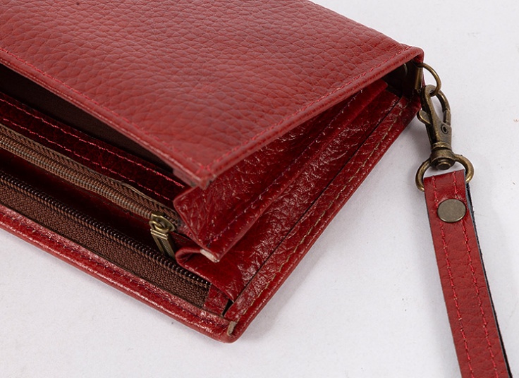 کیف پولی دستی چرم طبیعی