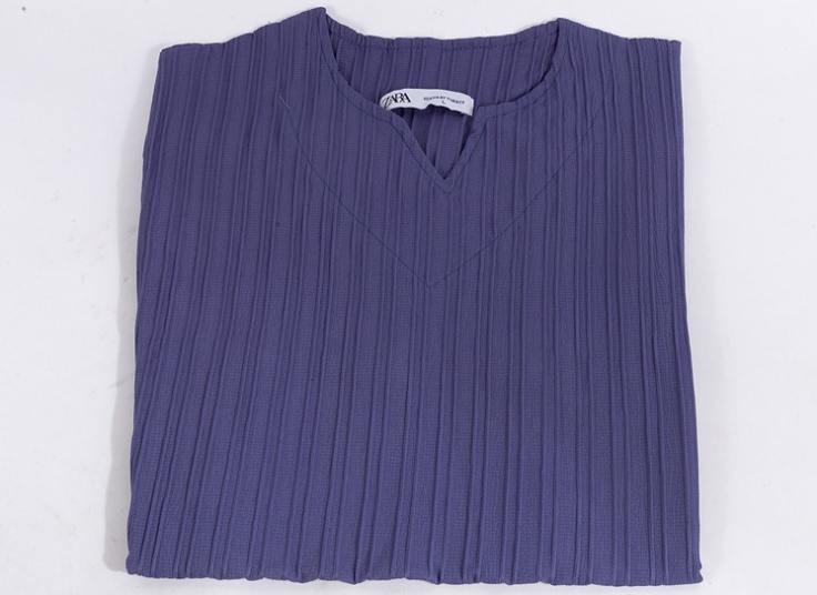 تیشرت مردانه یقه کوبایی طرح zara