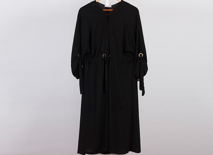 مانتو جلوباز حریر کرپ