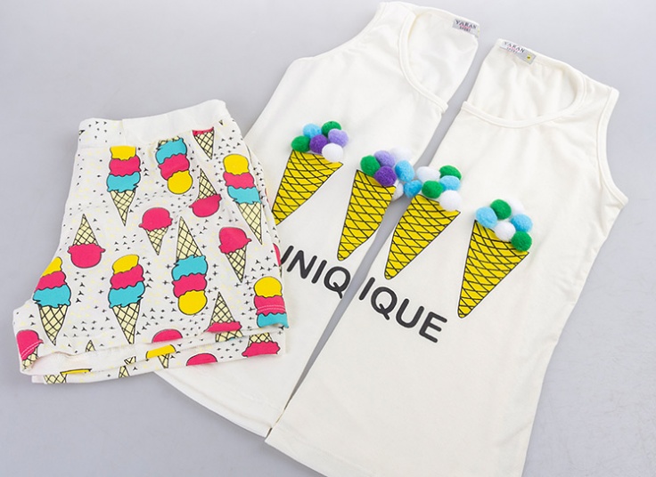 تاپ و شورتک زنانه Ice Cream