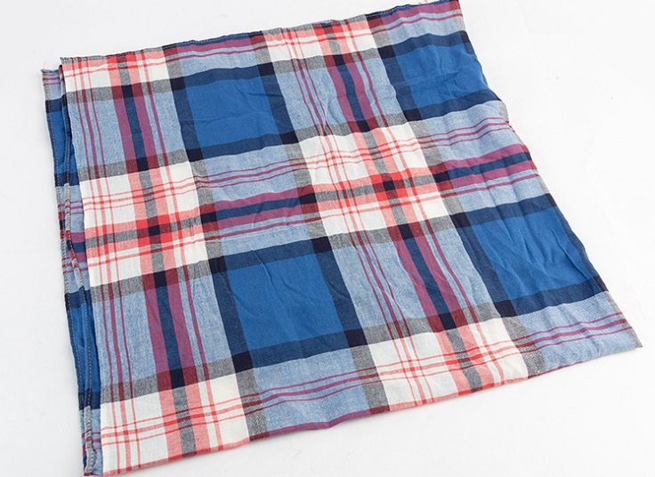 روسری کتانی چهارخانه