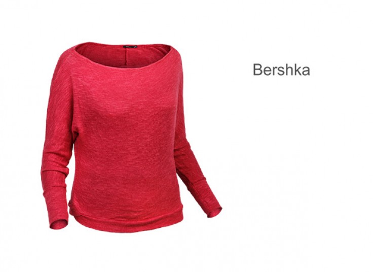 بلوز بافت زنانه طرح Bershka
