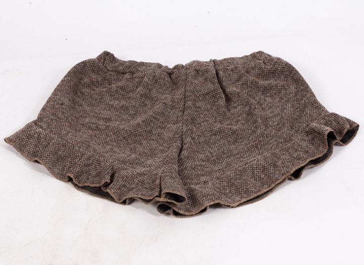 شورتک چین دار زنانه طرح بافت