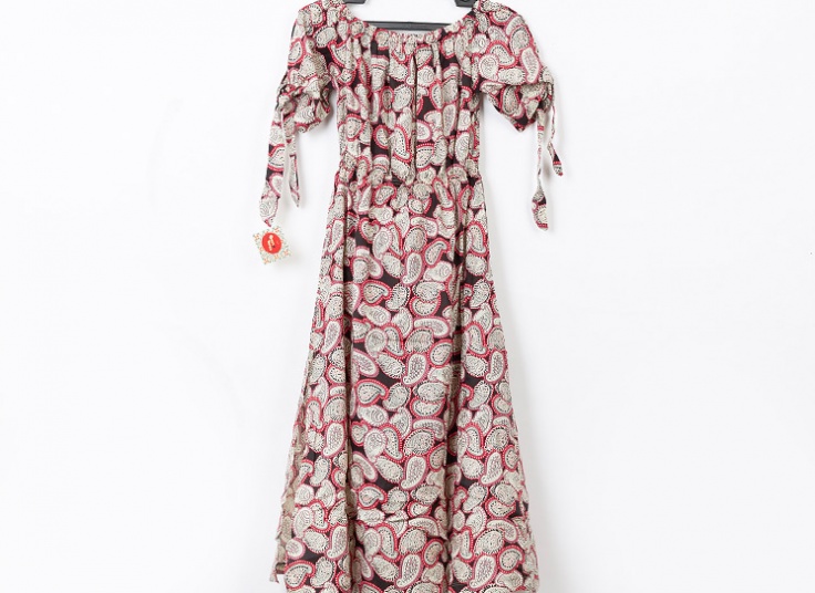 پیراهن ساحلی یقه قایقی