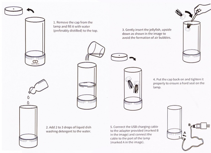 چراغ خواب آکواریومی