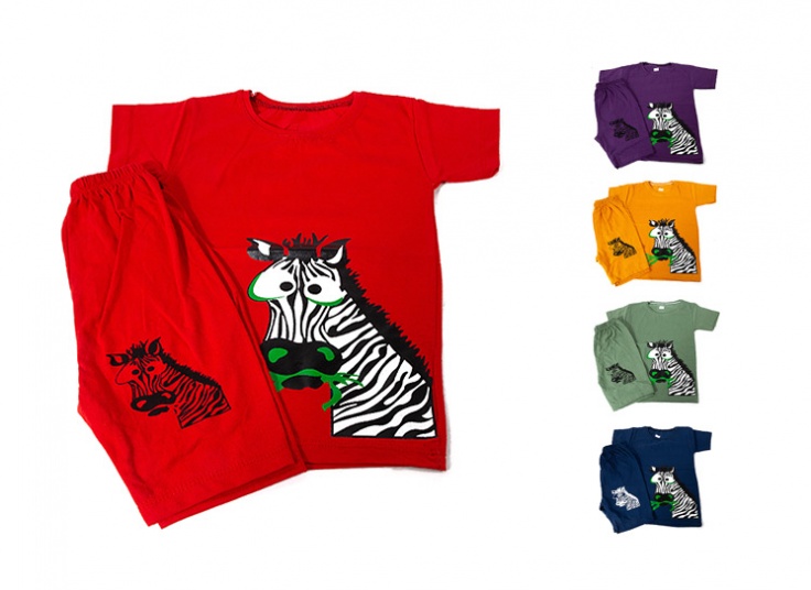 ست تیشرت شلوارک پسرانه Zebra