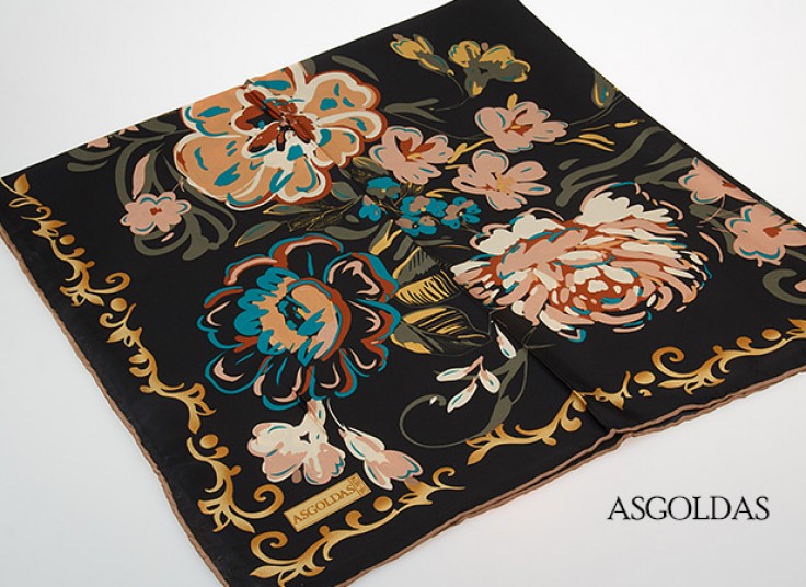 روسری دست دوز ابریشم ASGOLDAS