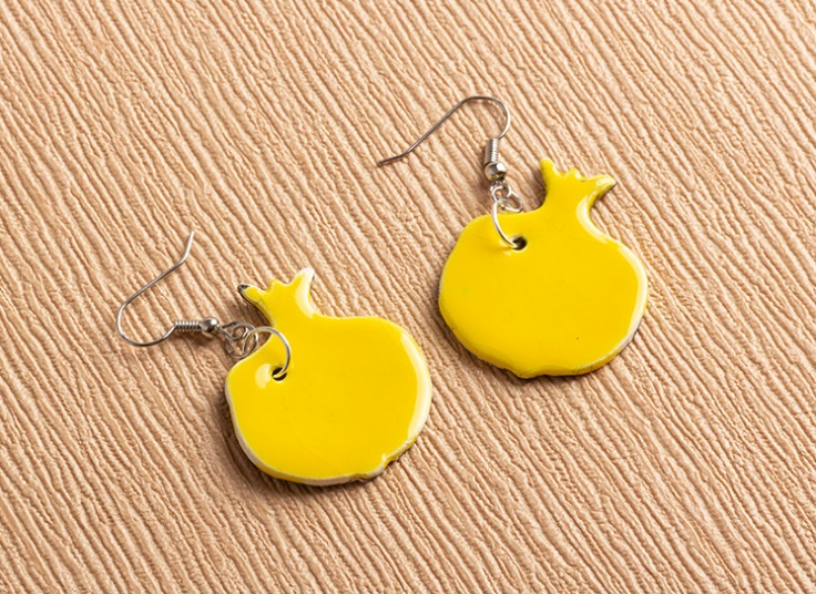 گوشواره سفالی انار