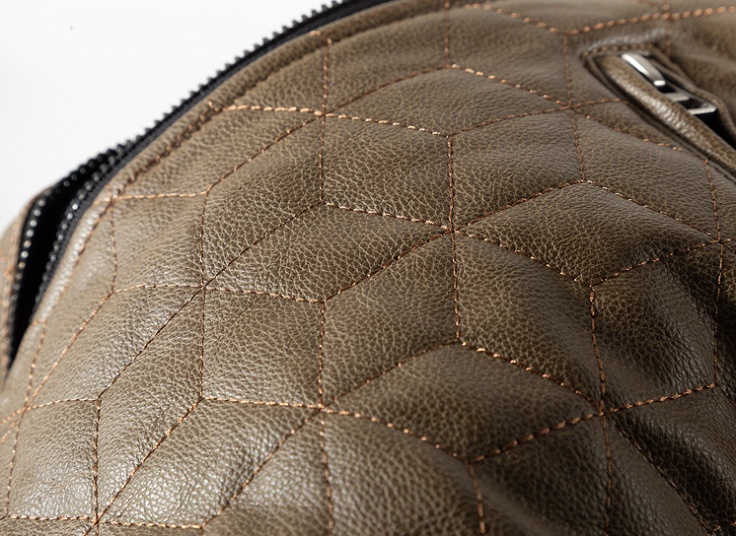 کاپشن کلاه دار چرم مردانه RCJ