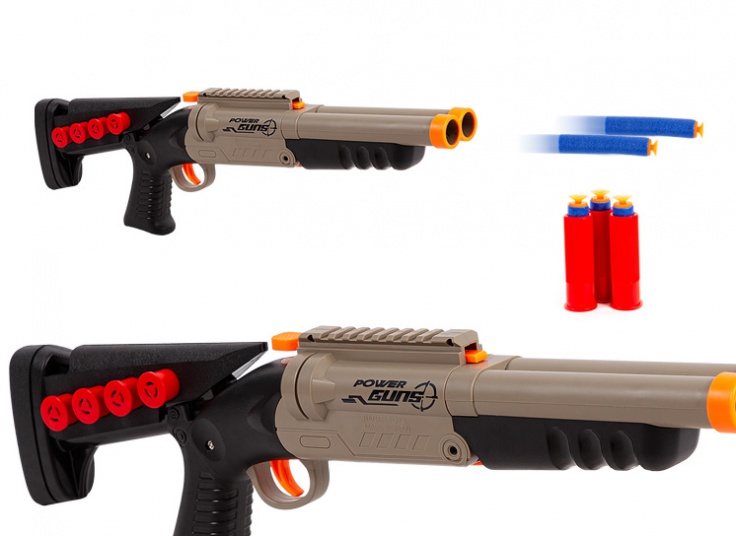 تفنگ اسباب بازی دولول پوکه پران