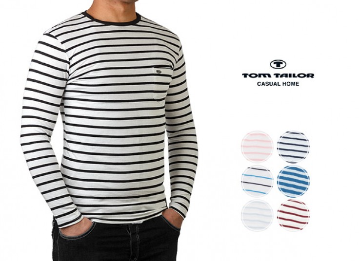 تیشرت آستین بلند راه راه TTD