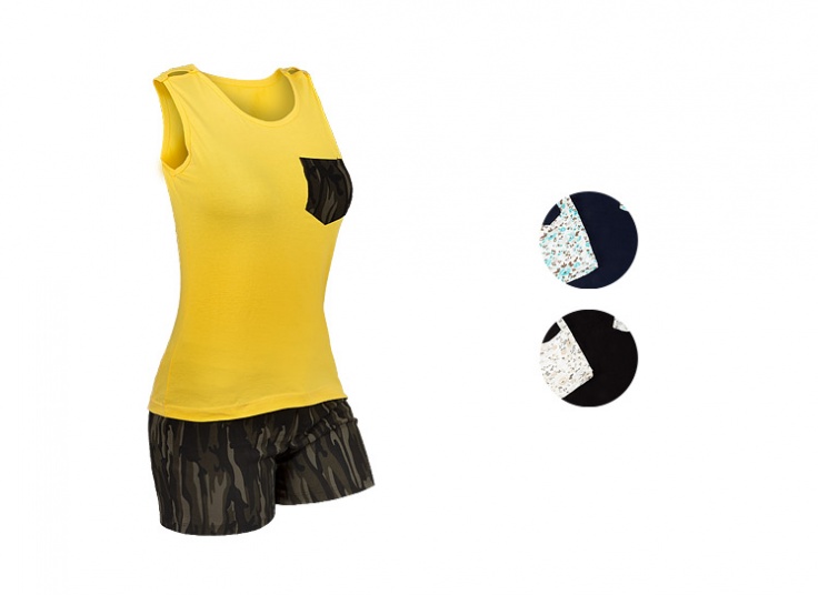 تاپ شلوارک زنانه طرحدار