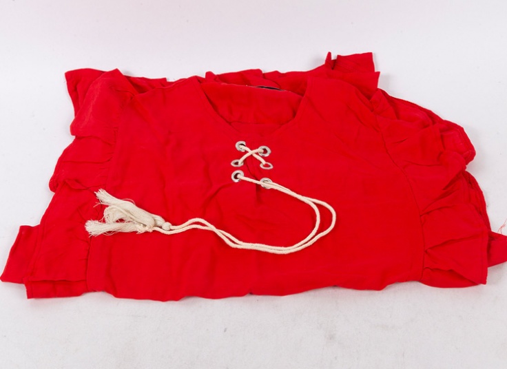 تاپ آستین چین دار کد 16488