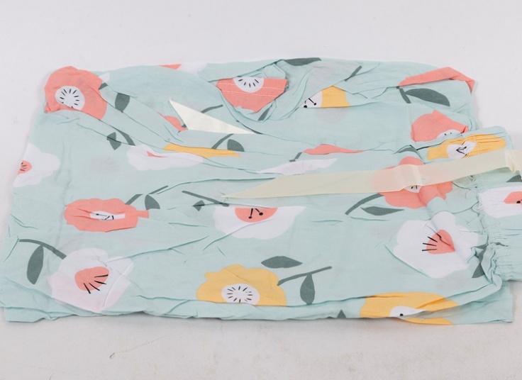 شلوار نخی گلدار PR