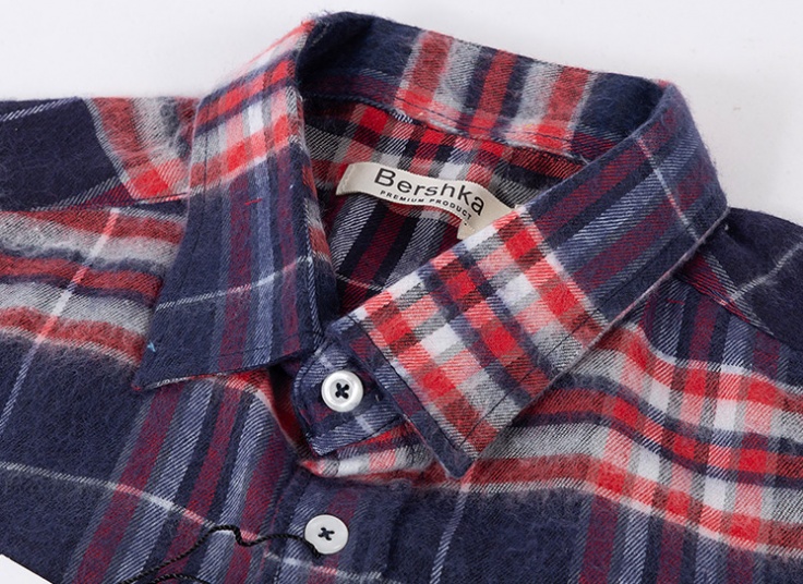 پیراهن پشمی چهارخانه Bershka