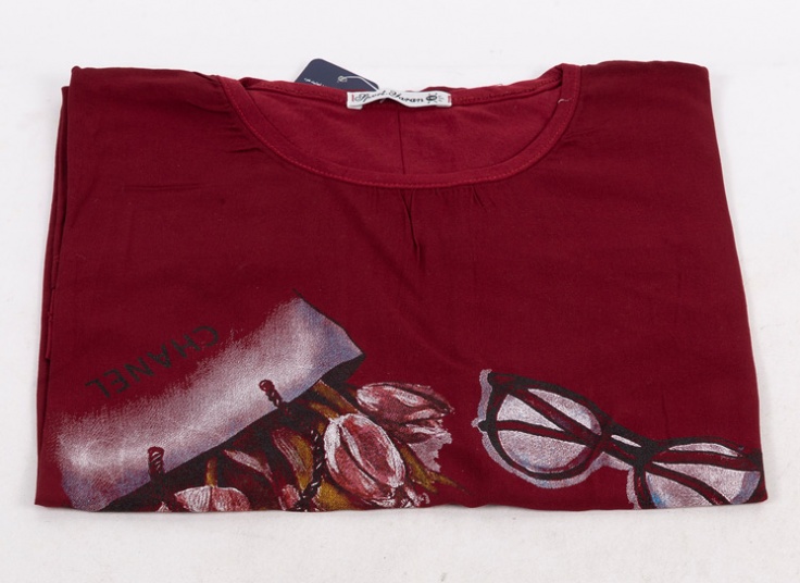 تاپ آستین افتاده چاپدار