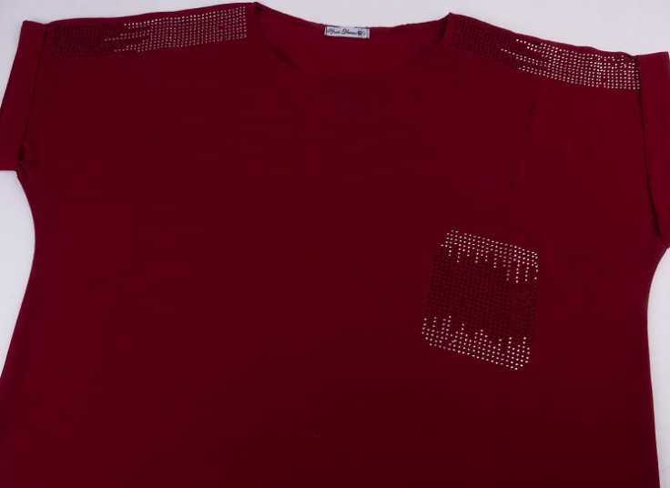 تیشرت حریر کرپ سایز بزرگ jewelled