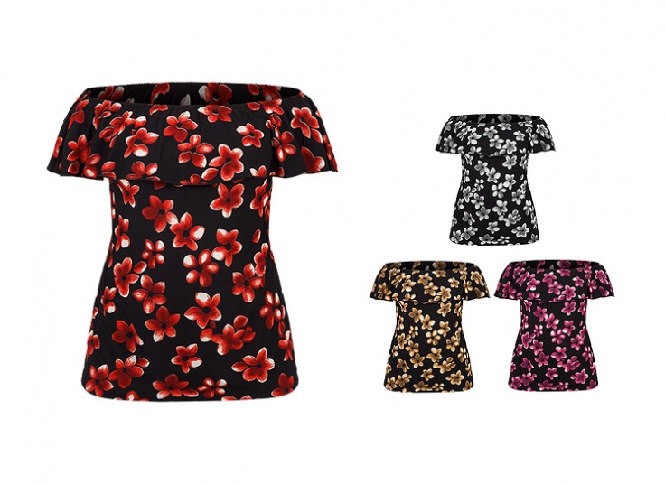 تاپ یقه قایقی Plicate