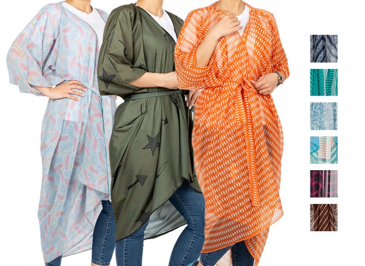 مانتو حریر جلو باز