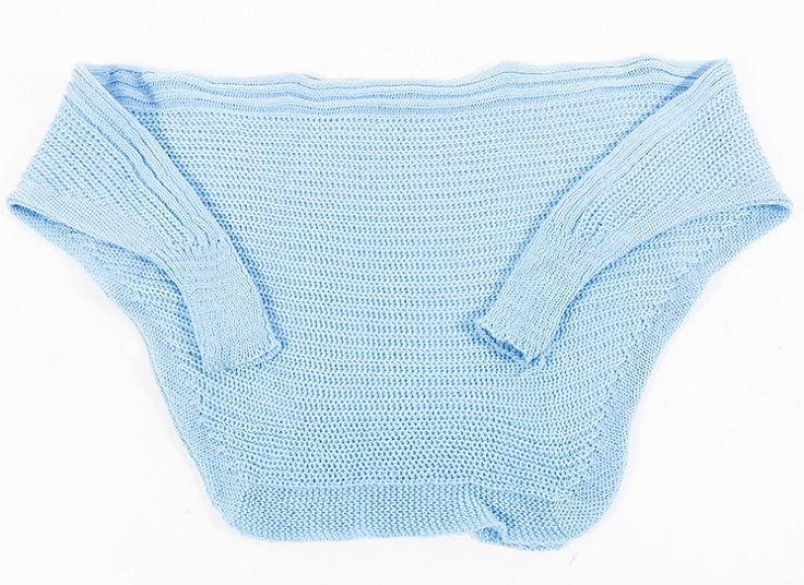 نیم تنه بافت یقه گرد