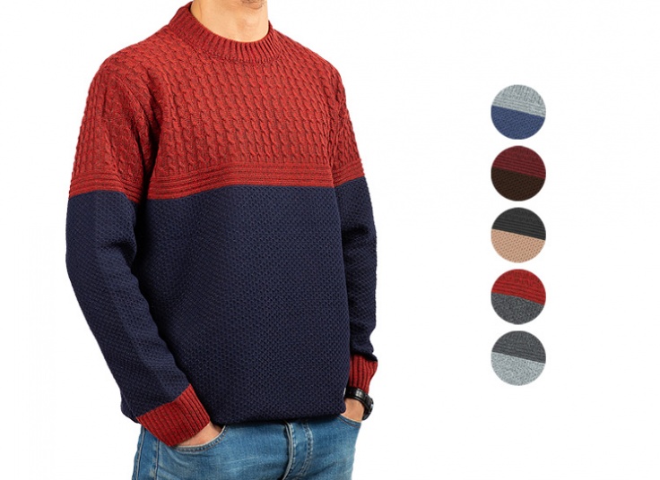 پلیور دو رنگ مردانه