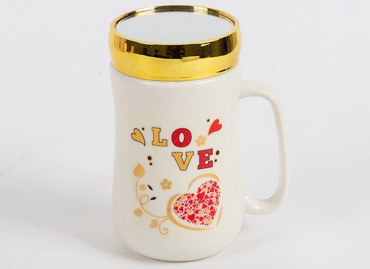 ماگ درب دار آینه ای