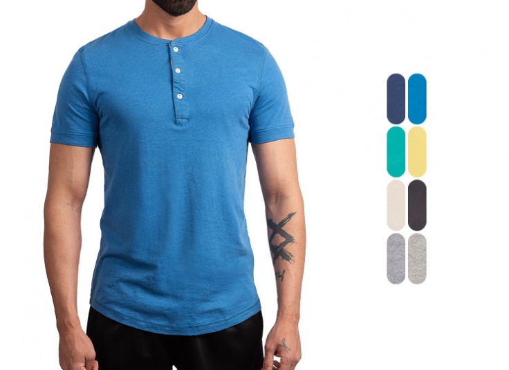 تیشرت دکمه دار مردانه H&M