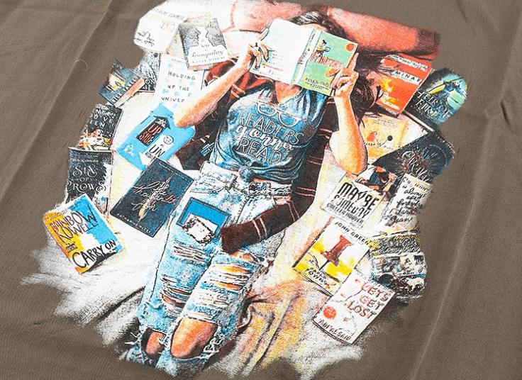 تیشرت زنانه Girl & Book