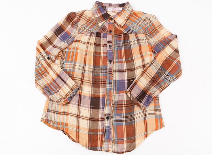 شومیز چهارخانه دخترانه