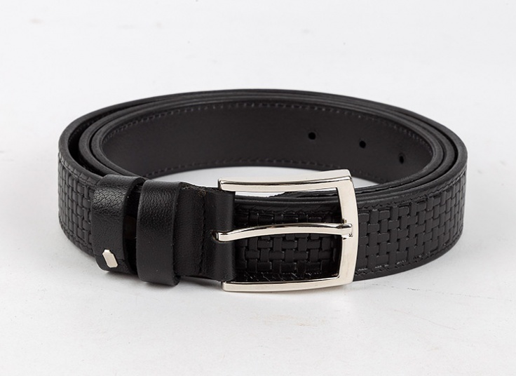 کمربند چرمی طرح حصیری مردانه