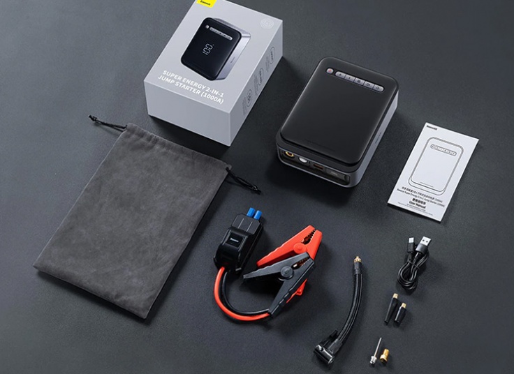 جامپ استارتر و پمپ باد باسئوس Baseus Super Energy 2-in-1