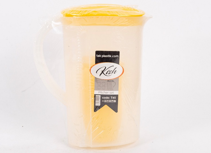 پارچ و لیوان Tak plastic مدل Kish