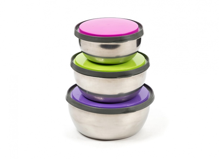 ظرف غذای استیل 3 تکه