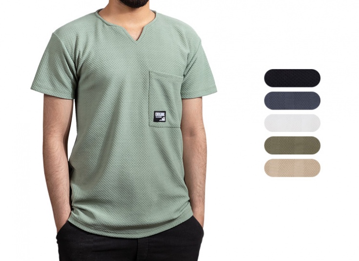 تیشرت مردانه یقه کوبایی Original