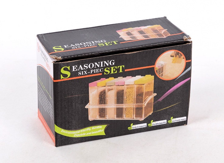 جا ادویه 6 عددی درب رنگی