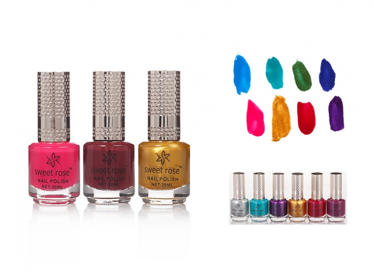 پکیج شش عددی لاک ناخن Sweet Rose