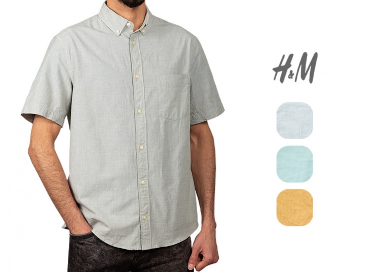 پیراهن آستین کوتاه مردانه H & M