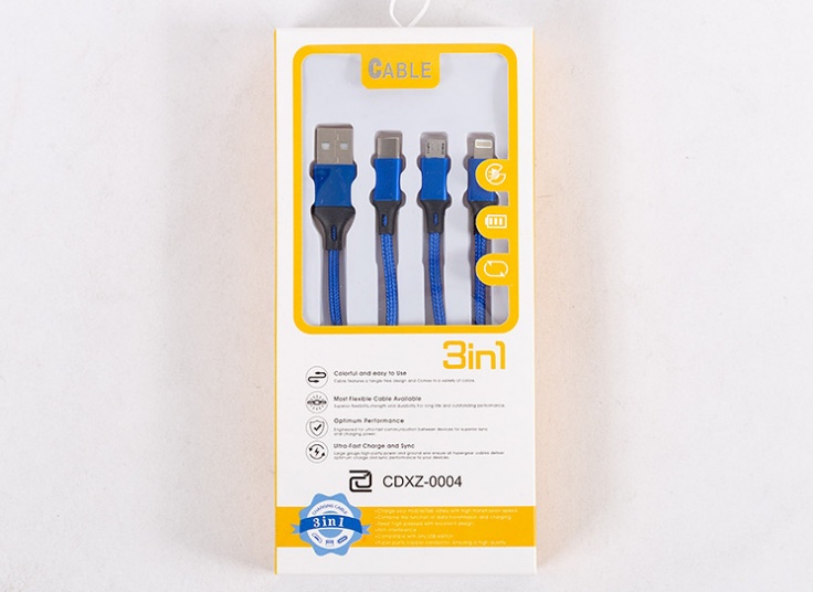 کابل شارژ 3 کاره مدل CDXZ-0004