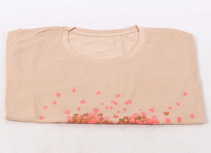 تیشرت زنانه ویسکوز طرح قلب