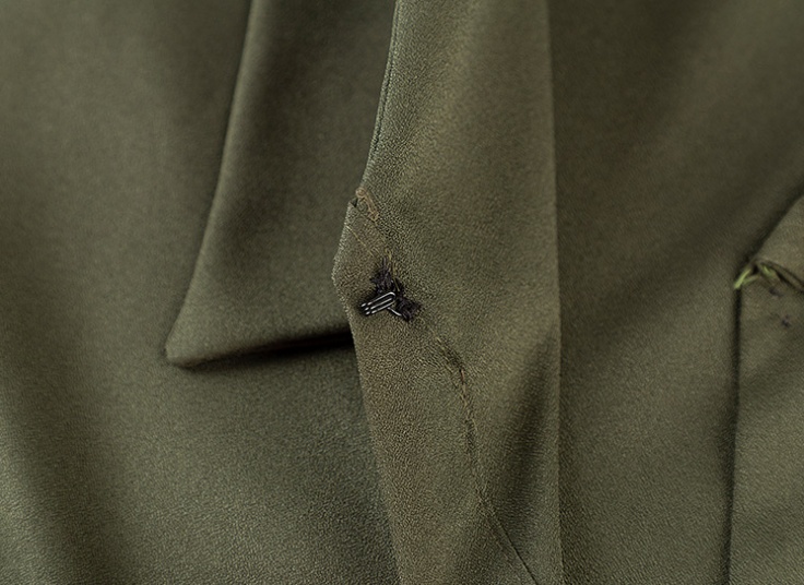 مانتو کرپ یقه آمریکایی