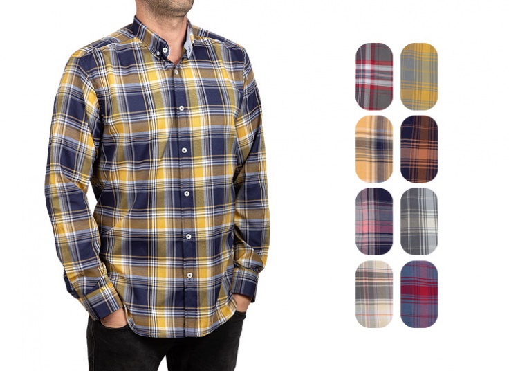 پیراهن چهارخانه Pull&Bear