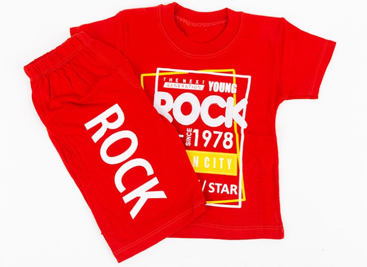 تیشرت شلوارک بچگانه Rock