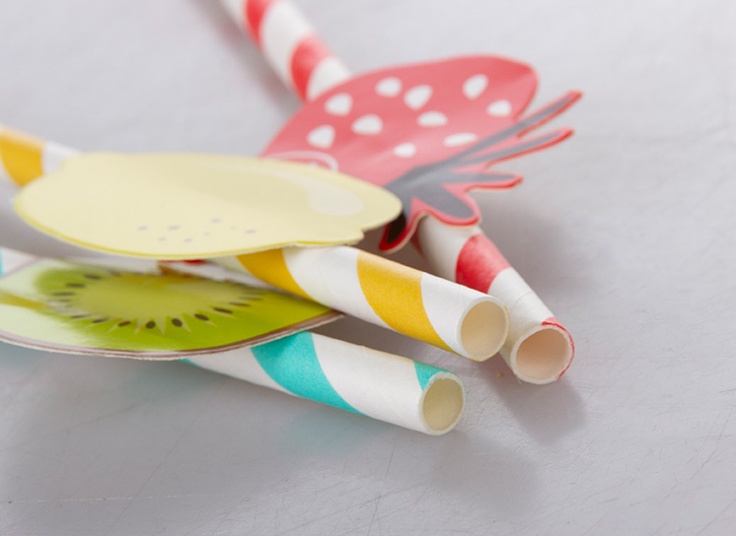 پکیج شش عددی نی کاغذی Fruity