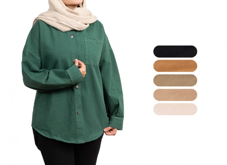 مانتو زنانه کتان سایز بزرگ