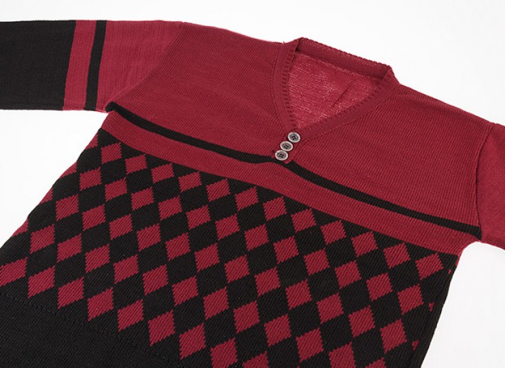 پلیور بافت مردانه دورنگ