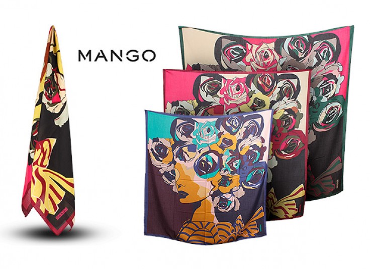 روسری پاییزه MANGO مدل aspect